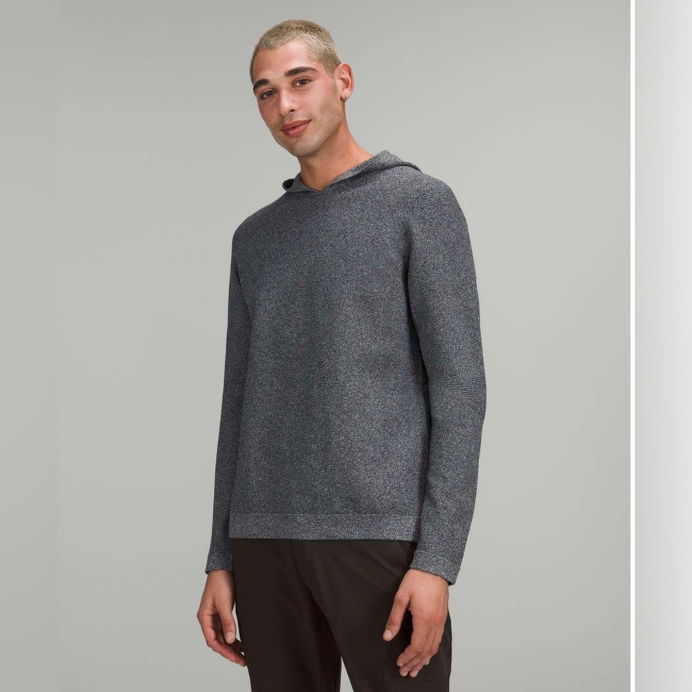 Men's Lululemon Allaround Hooded Sweater XL Gray Sweatshirt Pullover Hoodie W596
